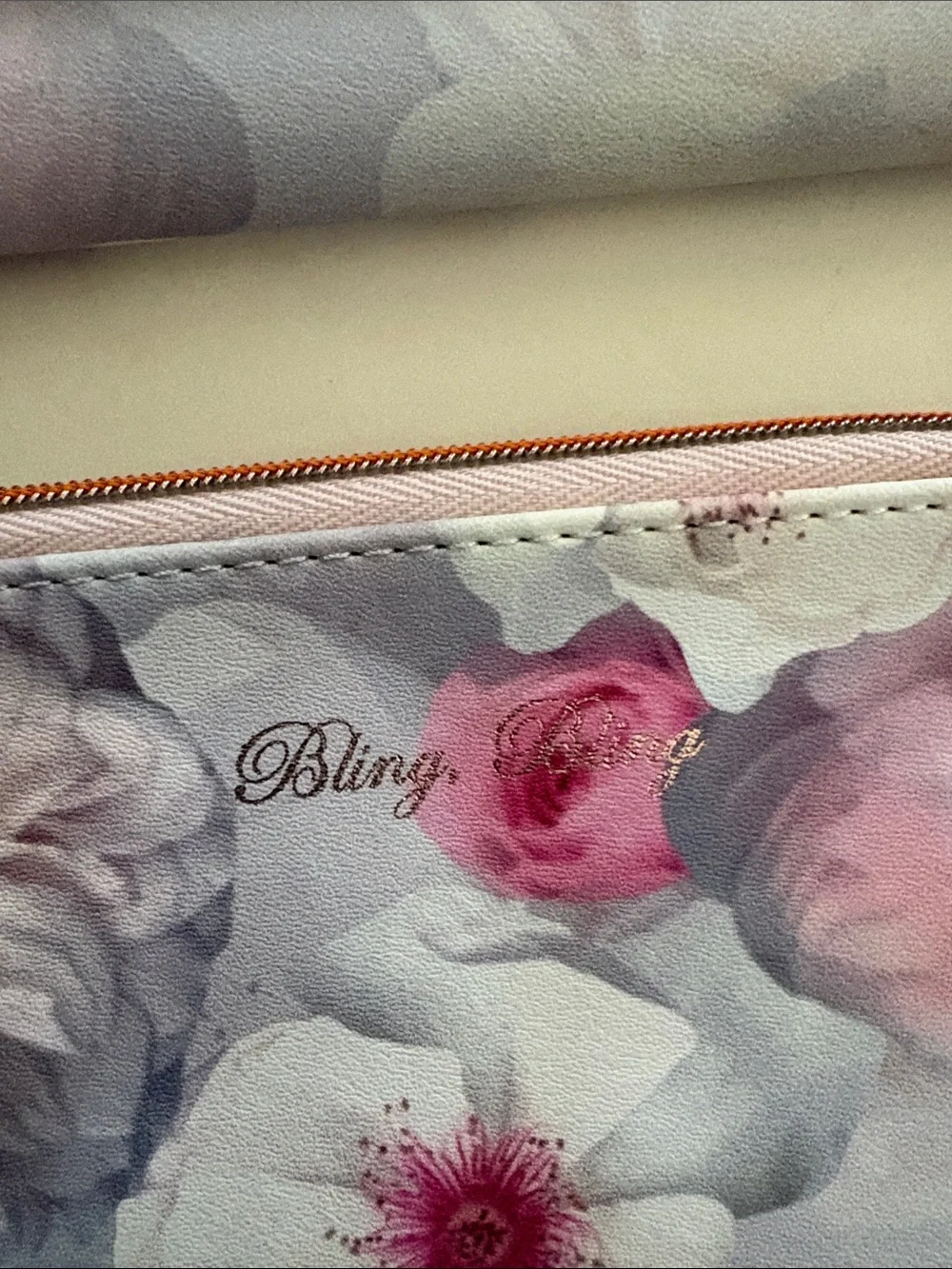 Ted Baker floral Jewelry Roll Storage Case Soft Wallet